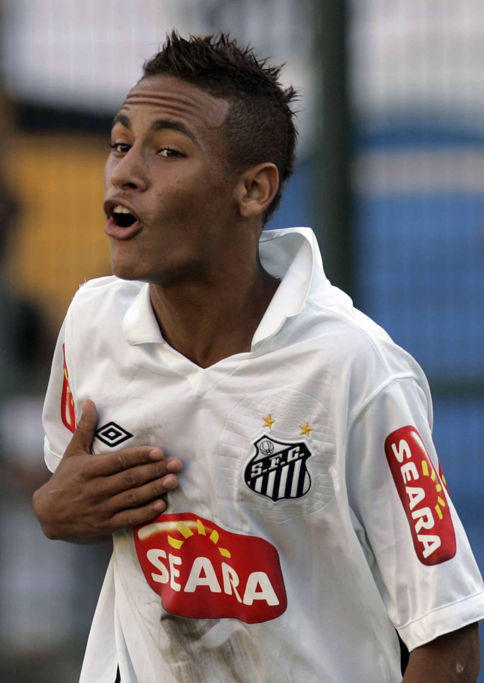 Neymar v drese Santosu
