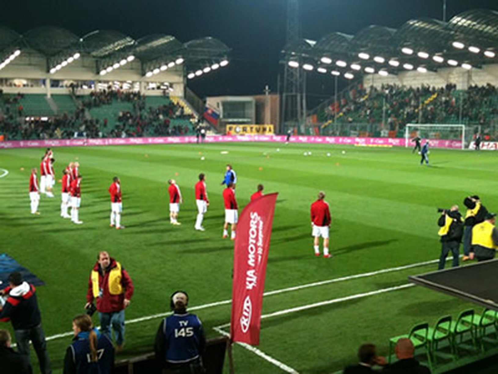 Rozcvička reprezentantov SR pred