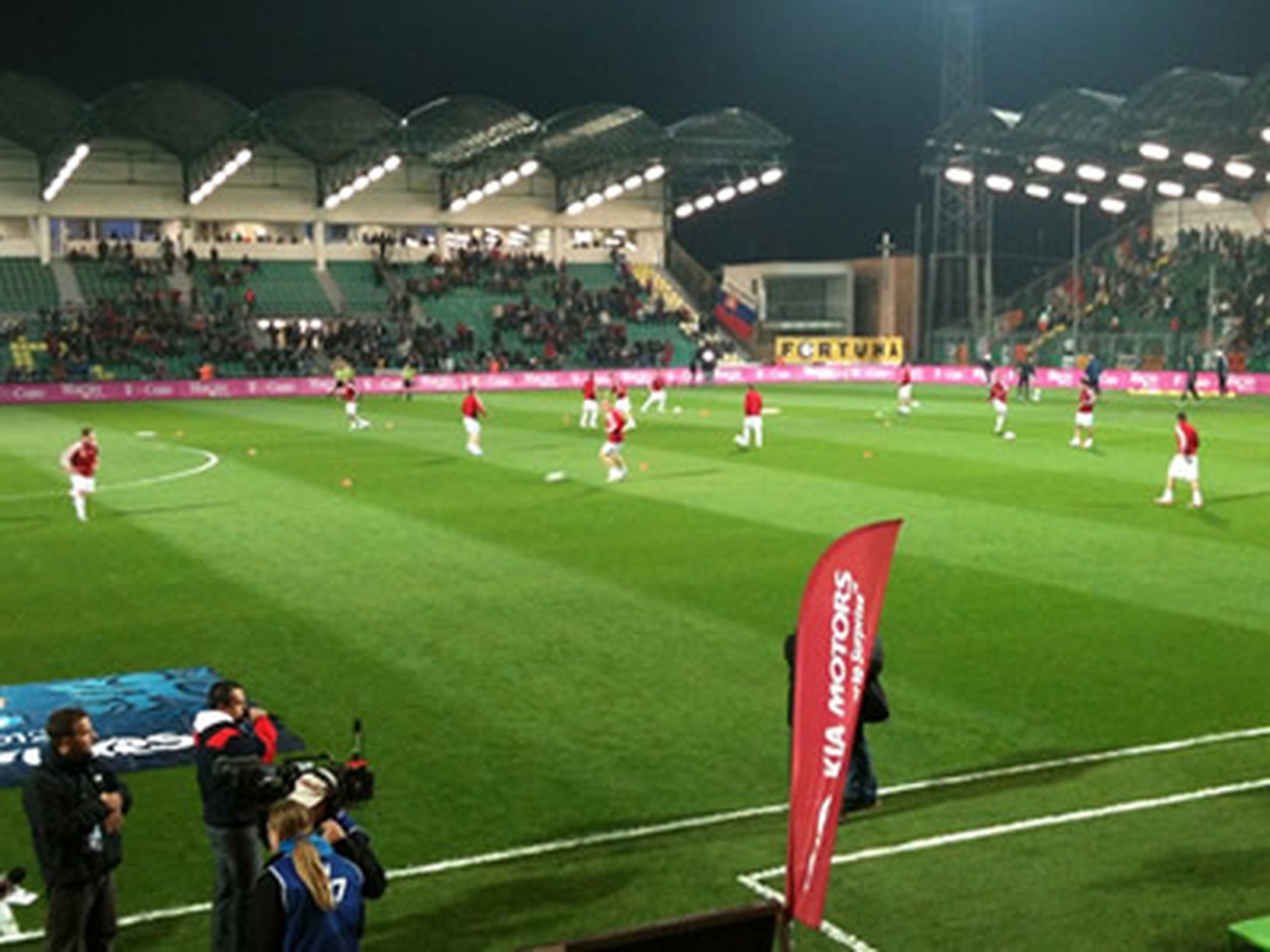 Rozcvička reprezentantov SR pred