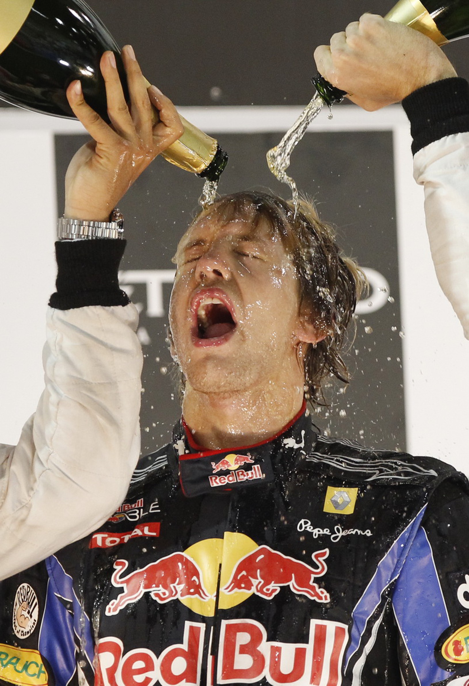 Sebastian Vettel si vychutnáva