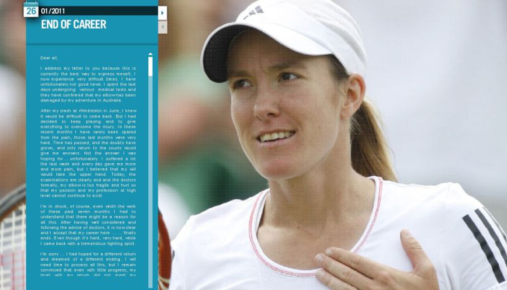 Oficiálna stránka Justine Heninovej