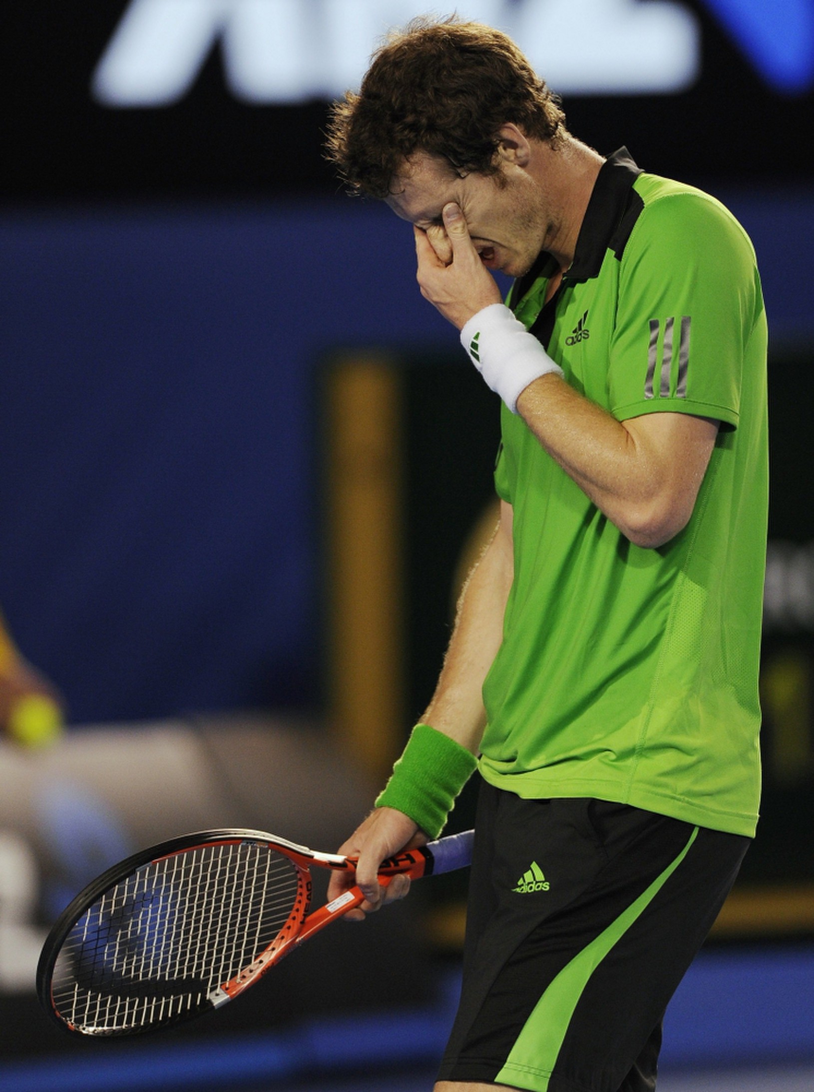 Frustrovaný Andy Murray 