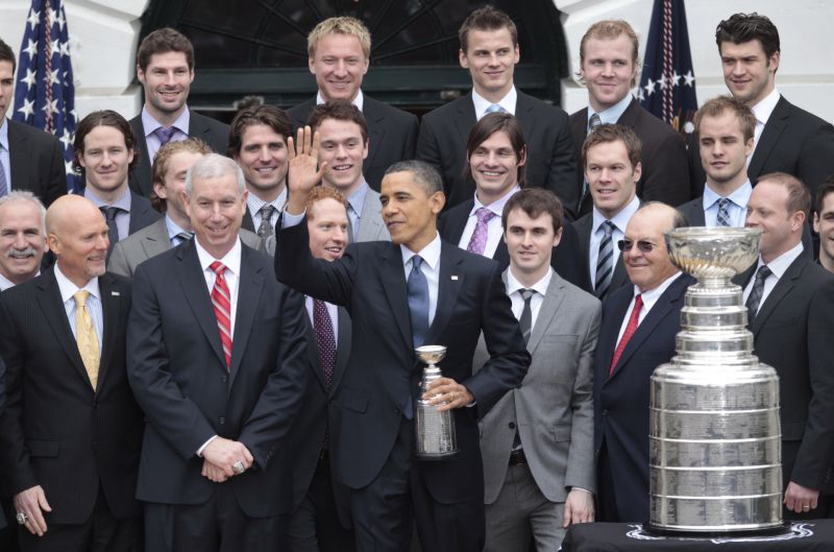 Barack Obama a hokejisti