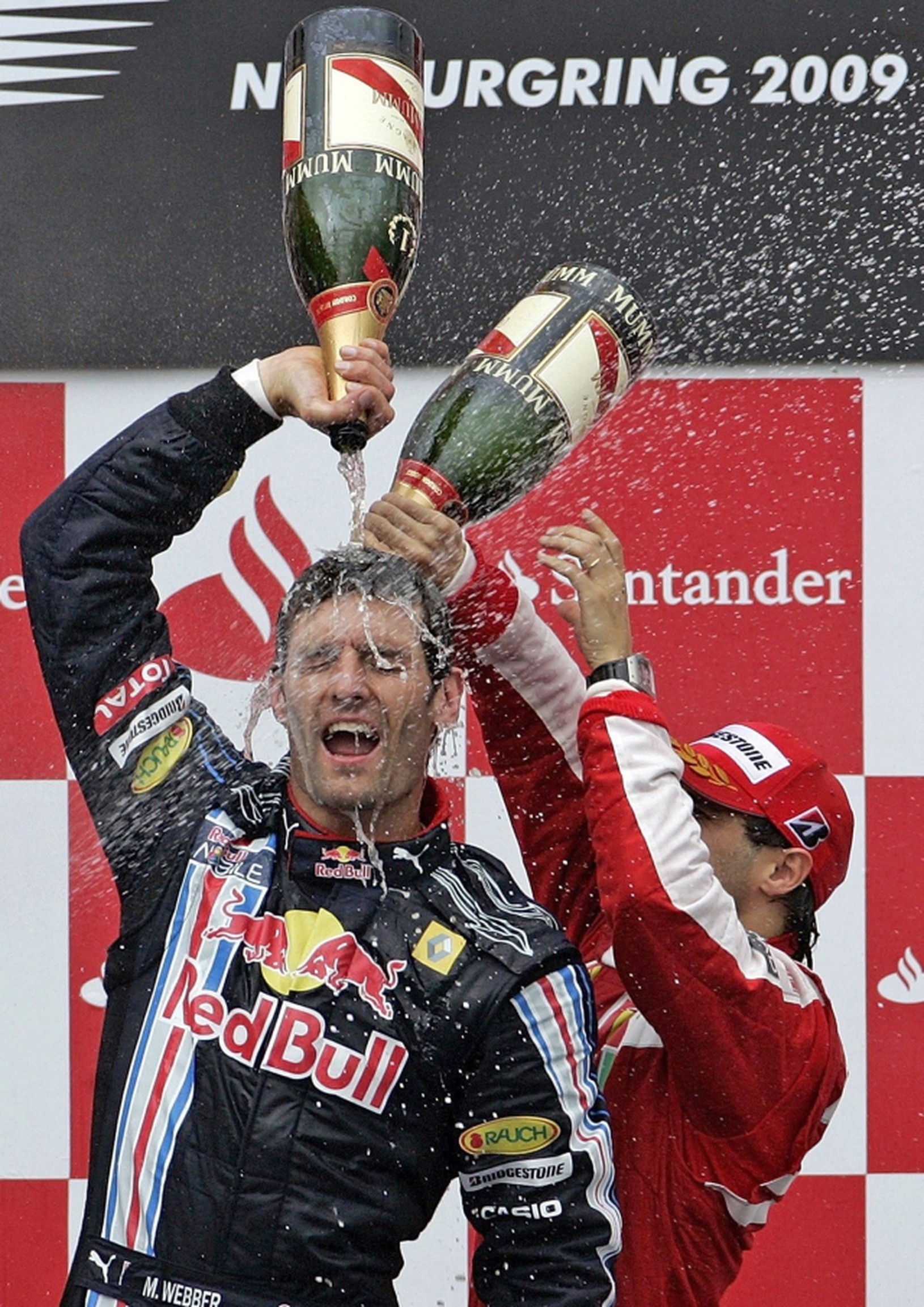 Mark Webber, Felipe Massa,