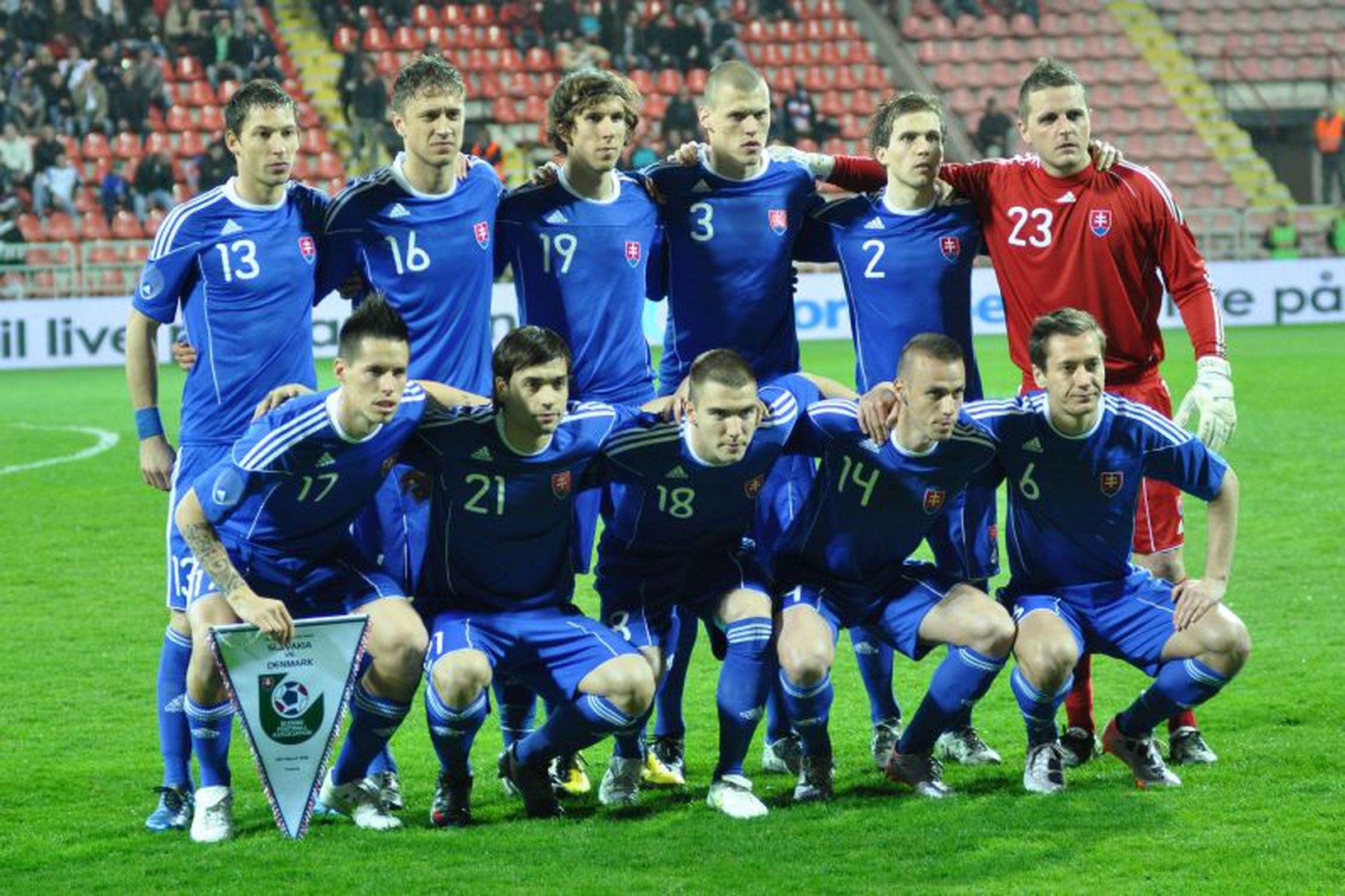 Zostava Slovenska pred zápasom