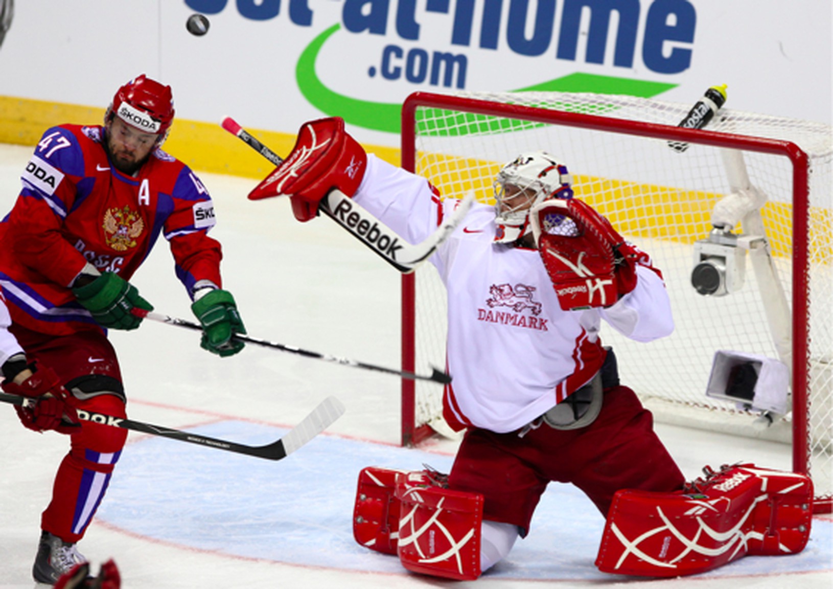 Alexander Radulov a brankár