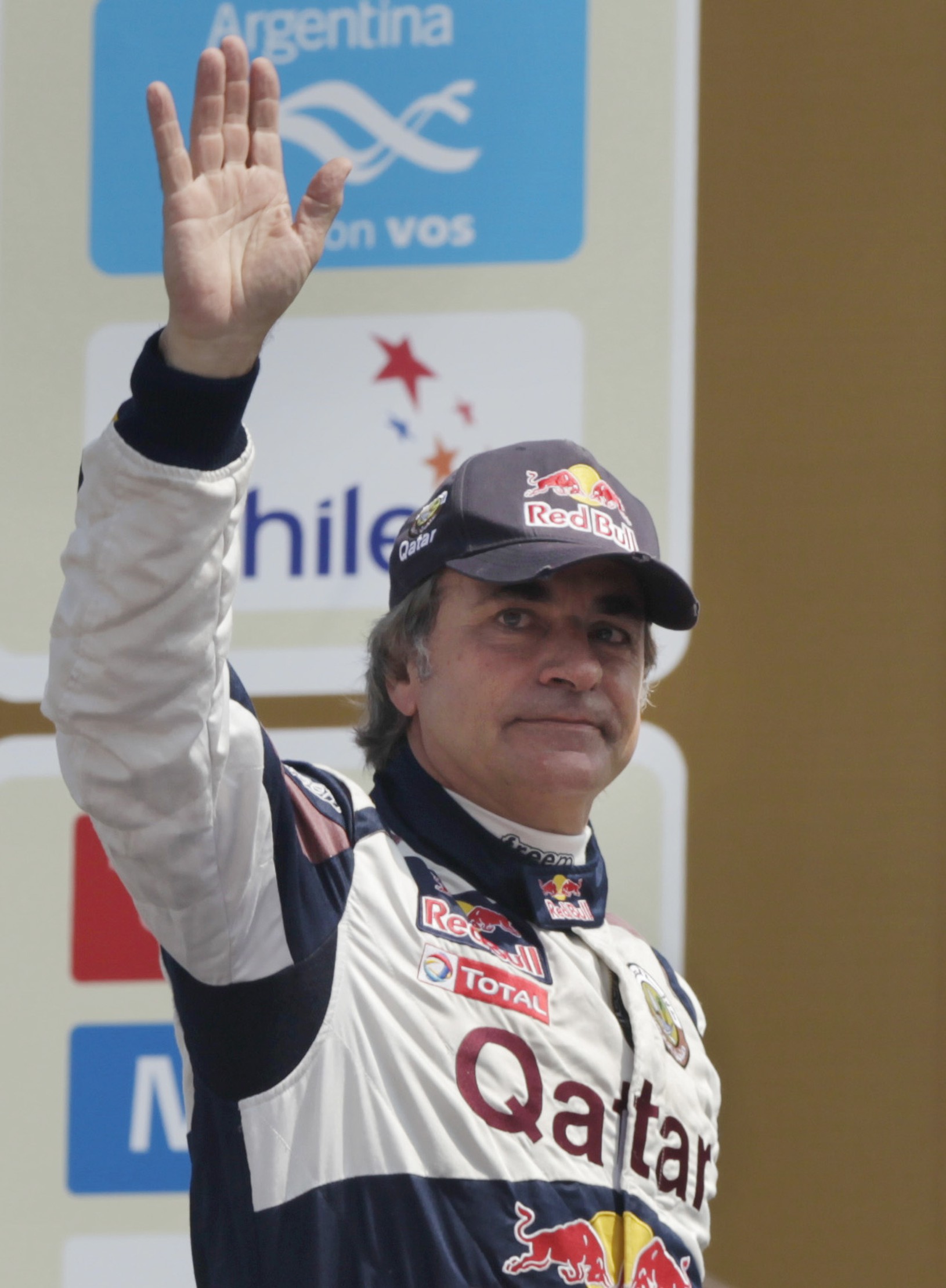 Carlos Sainz po triumfe
