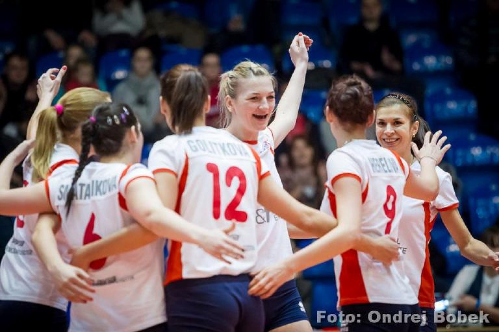 Víťazná radosť volejbalistiek Slávie