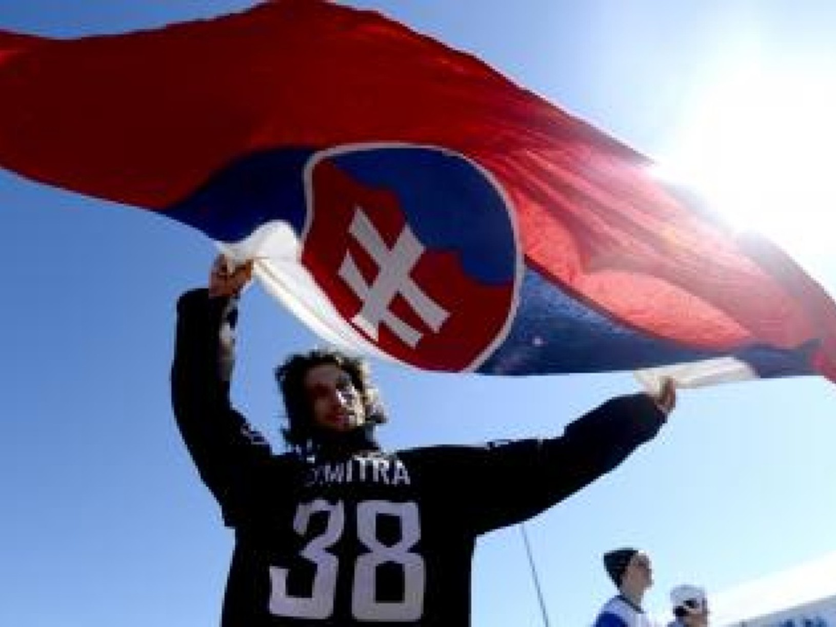 Slovenskí fanúšikovia pred zápasom
