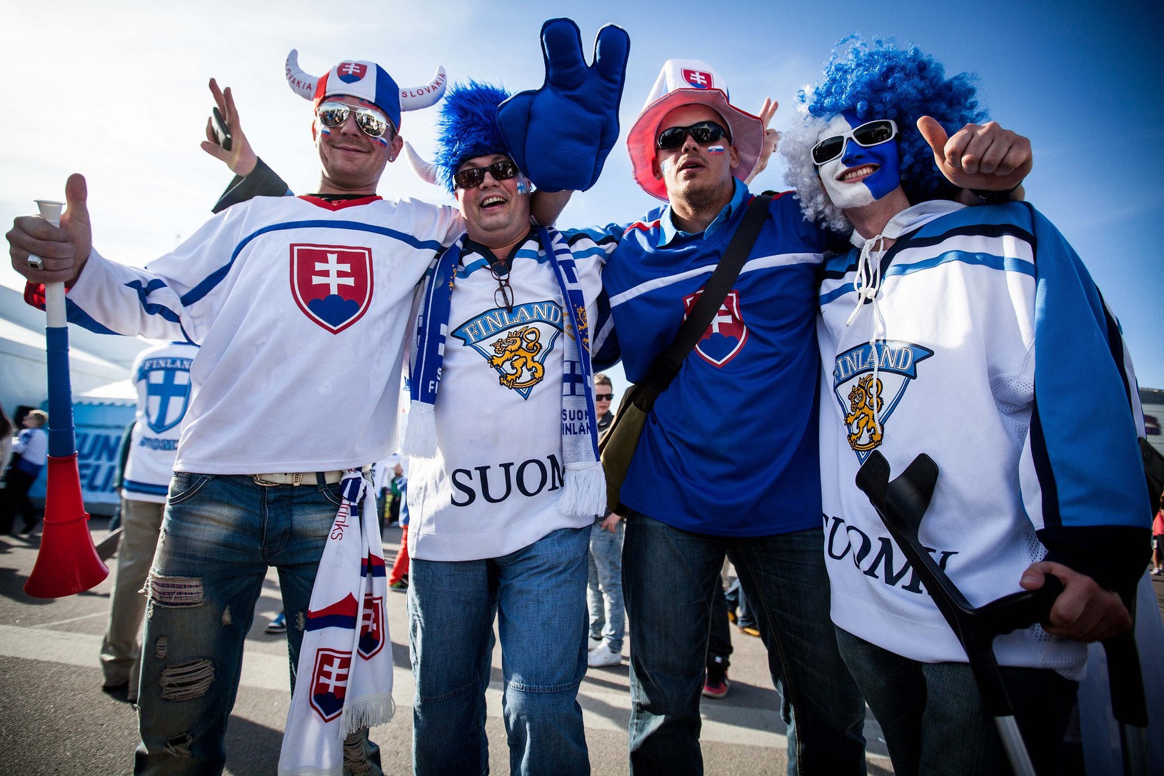 Fanúšikovia pred zápasom Fínsko