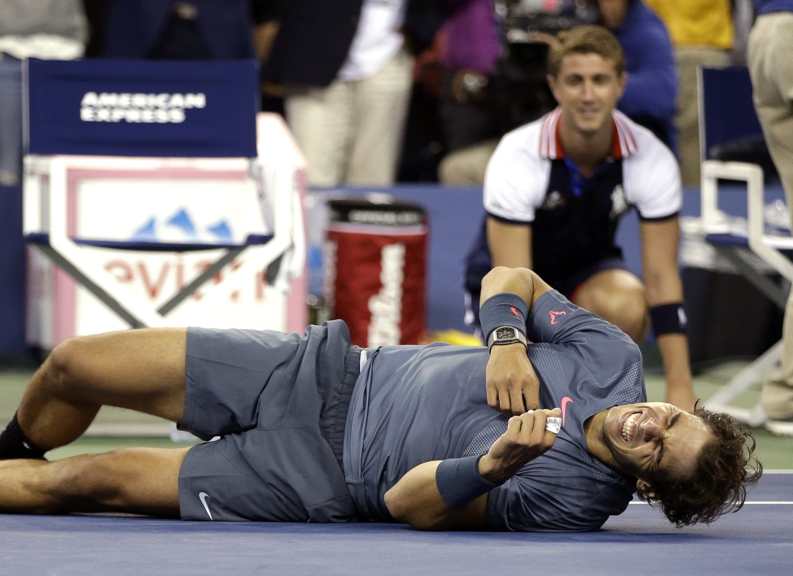 Víťazný kŕč. Rafael Nadal