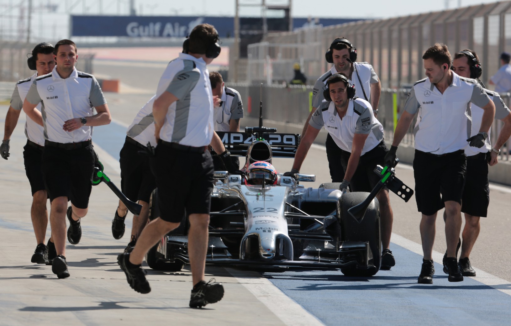 Jenson Button počas testovania