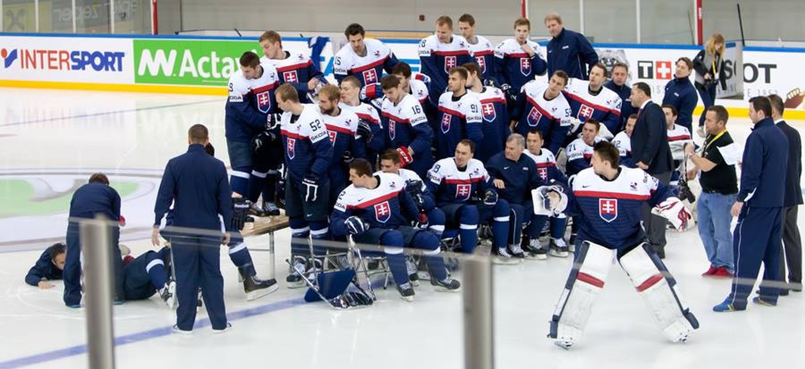 Fotografovanie slovenskej hokejovej reprezentácie