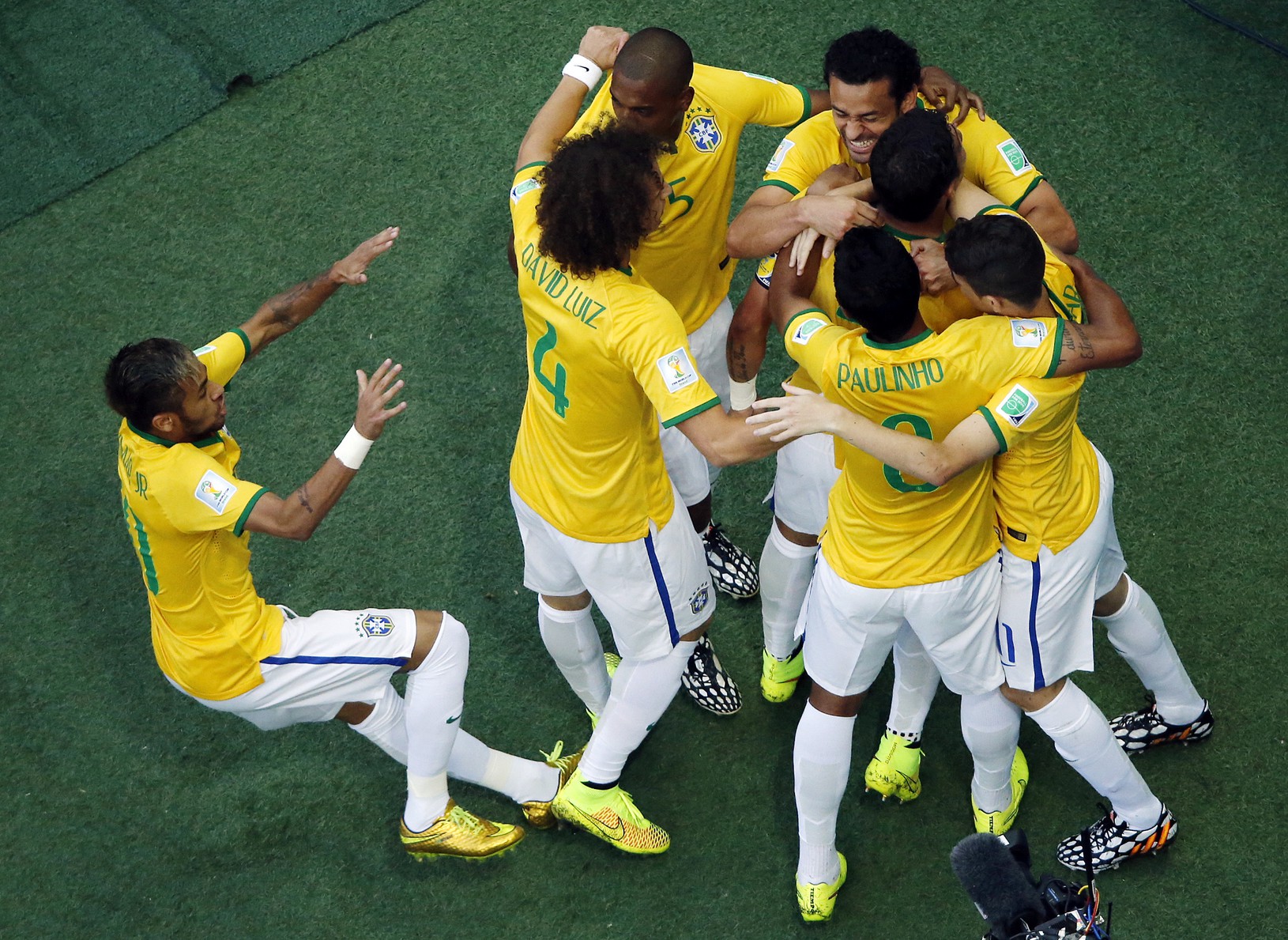 Obrovská radosť hráčov Brazílie
