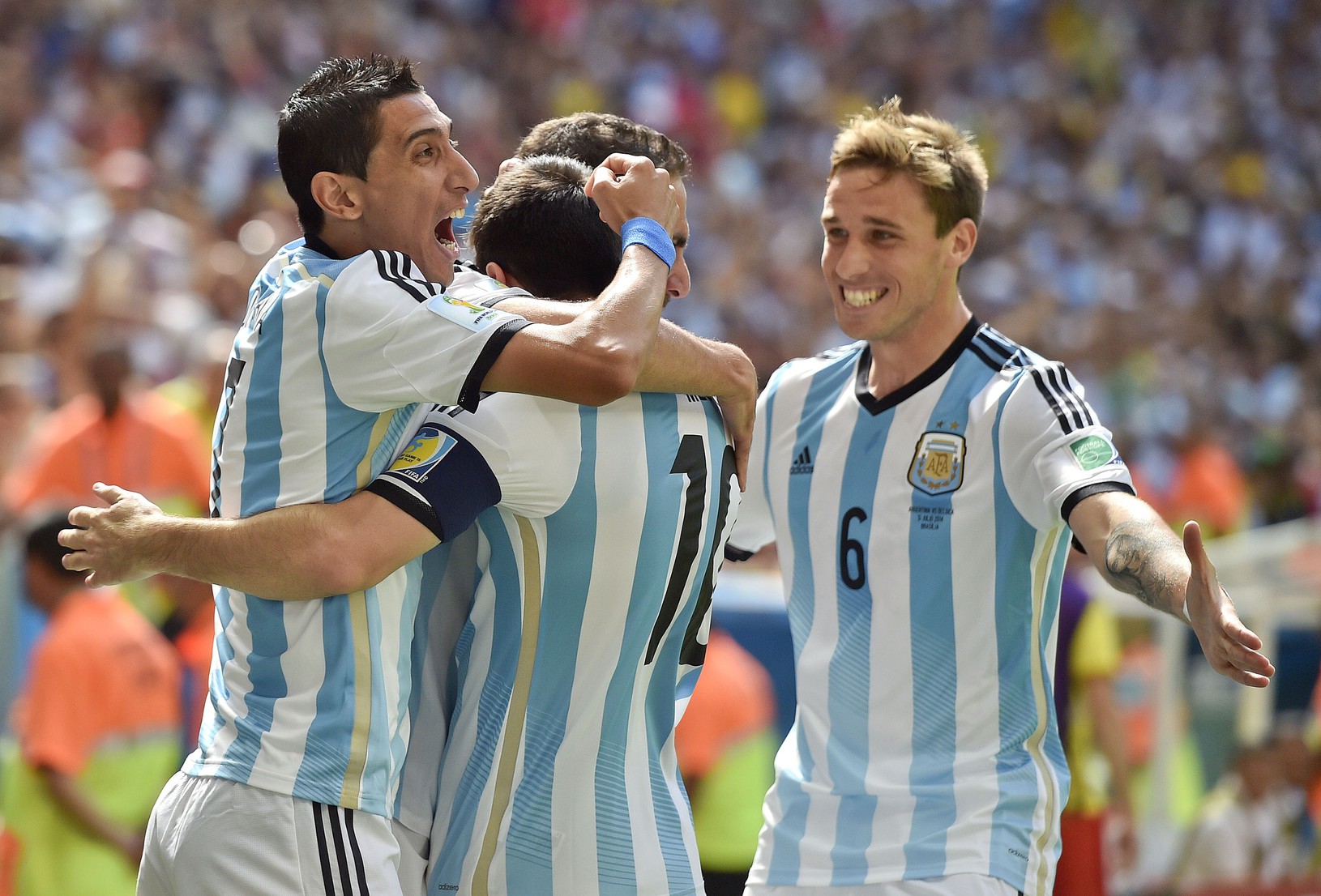 Radosť hráčov Argentíny po