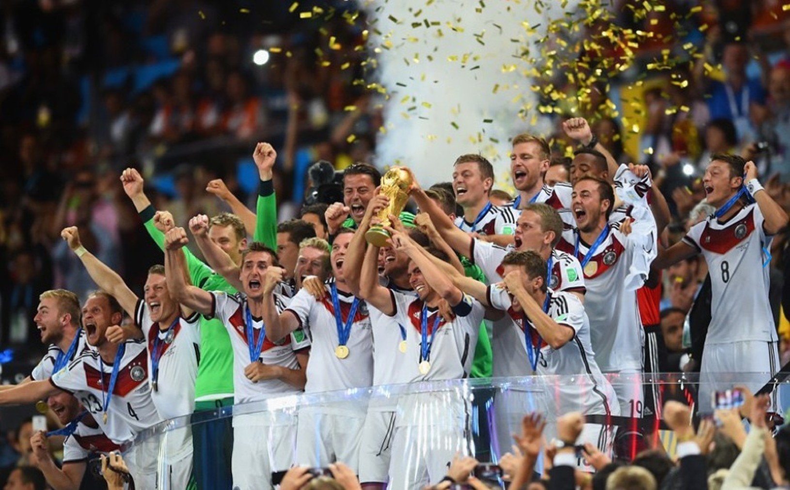 Oslavy nemeckých futbalistov s