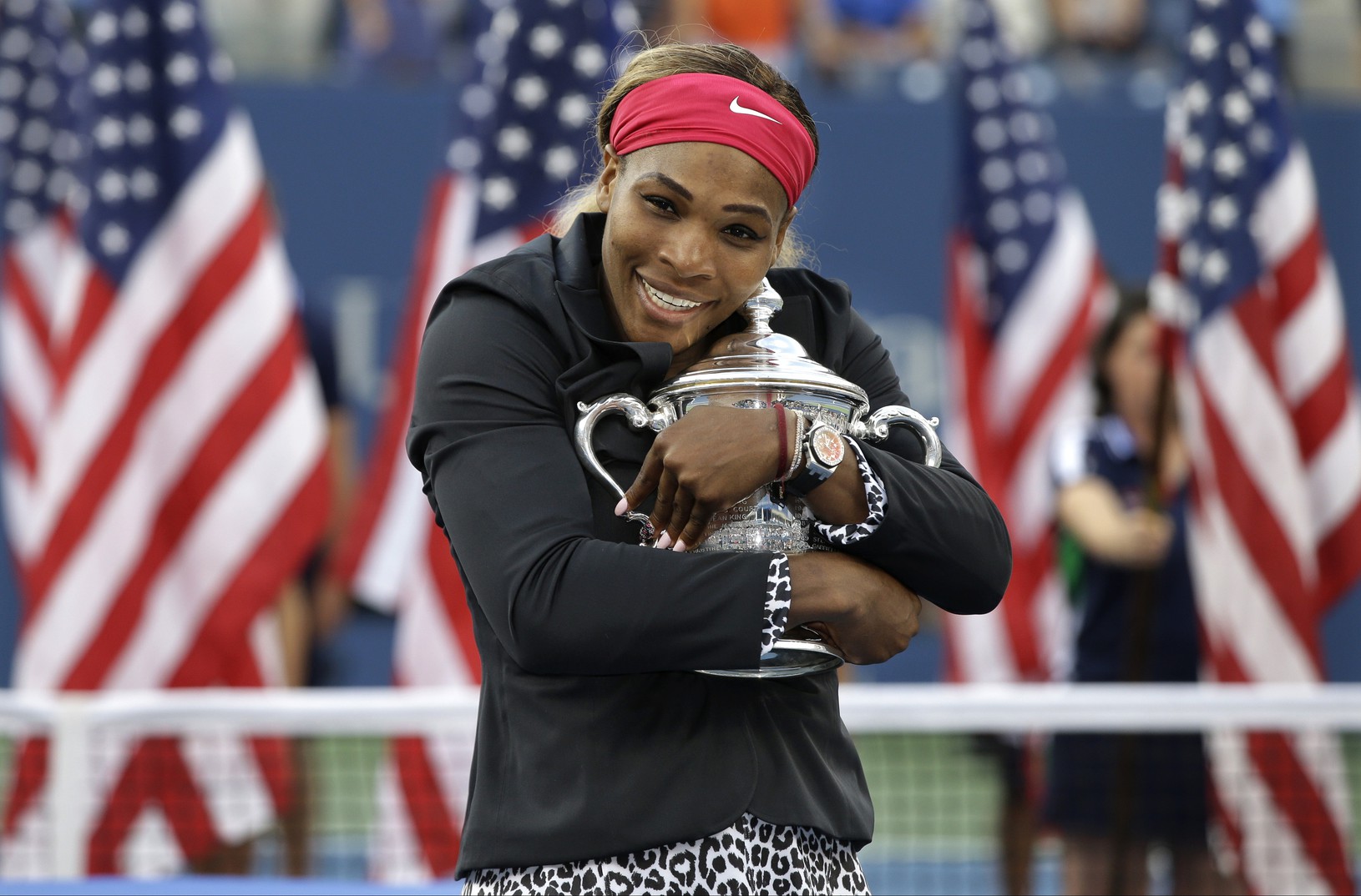 Serena Williamsová s trofejou
