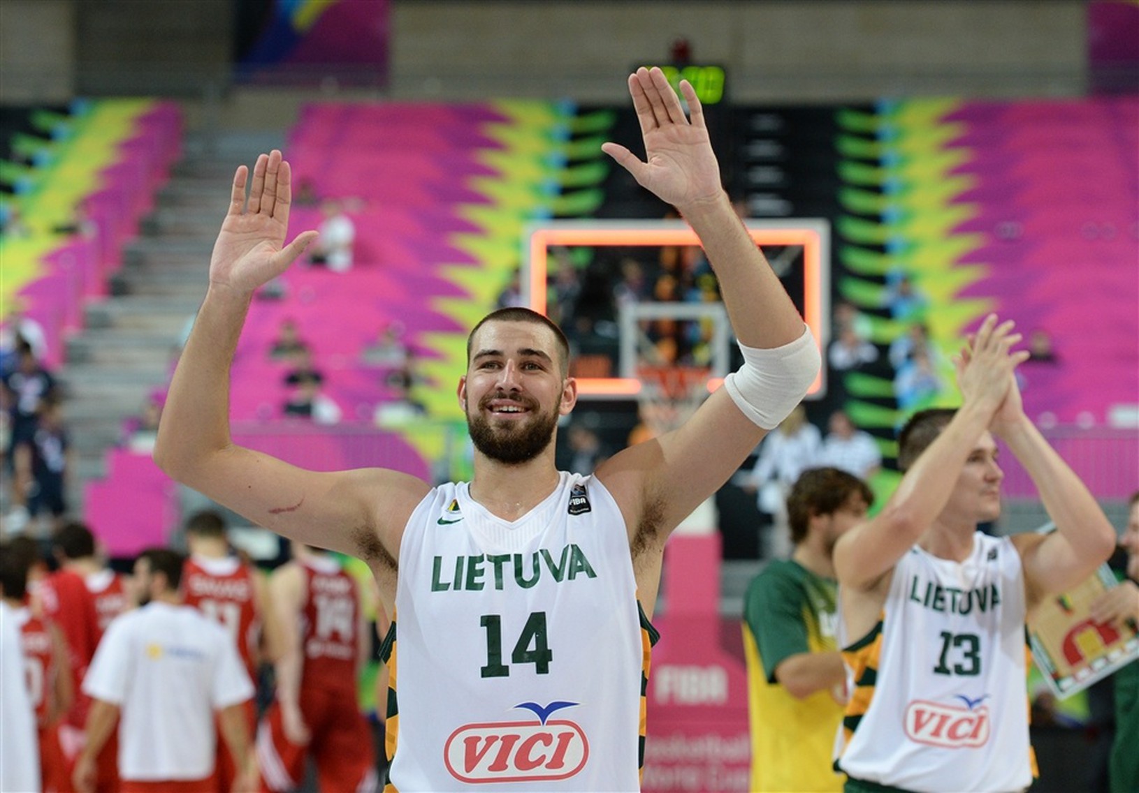 Basketbalisti Litvy sa radujú