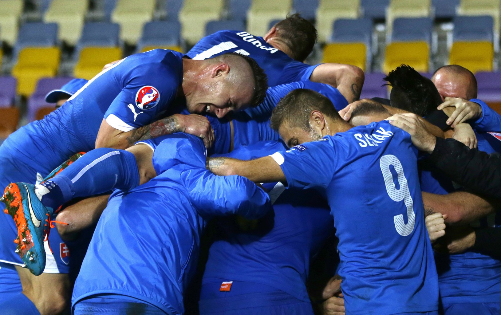 Víťazné oslavy slovenských futbalistov