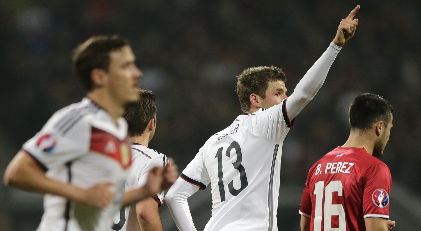 Thomas Müller oslavuje gól