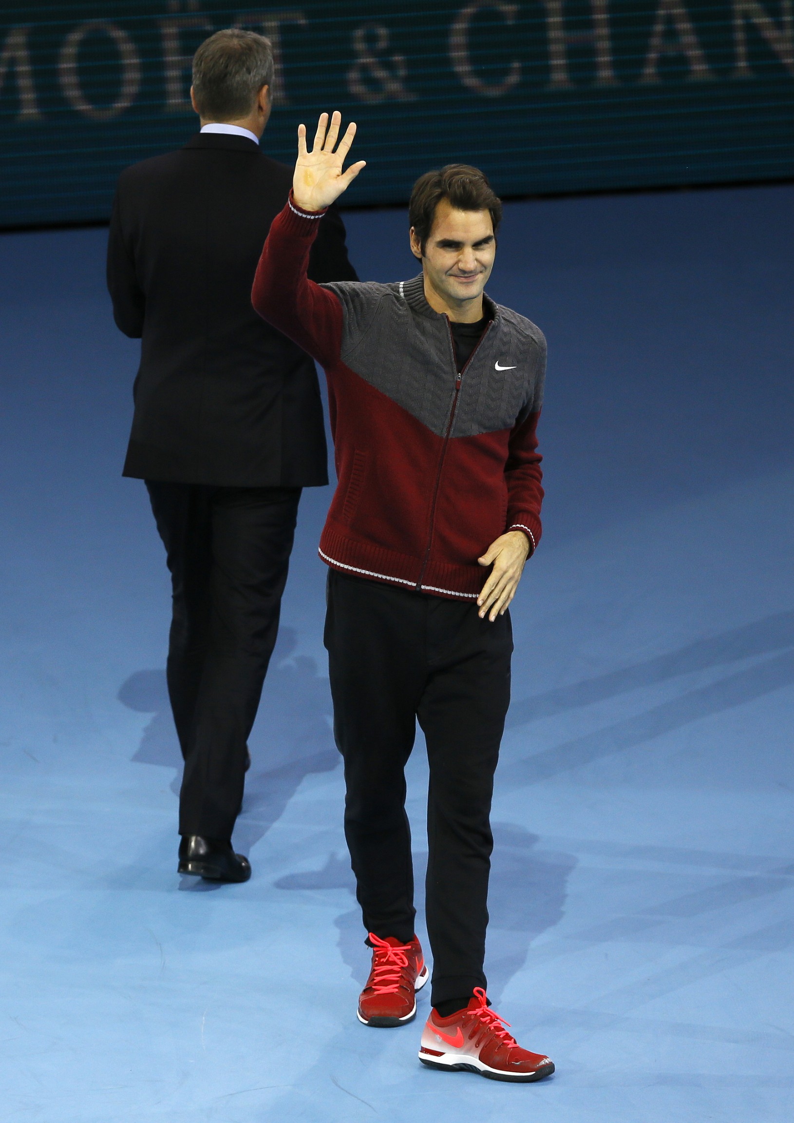 Roger Federer sa divákom