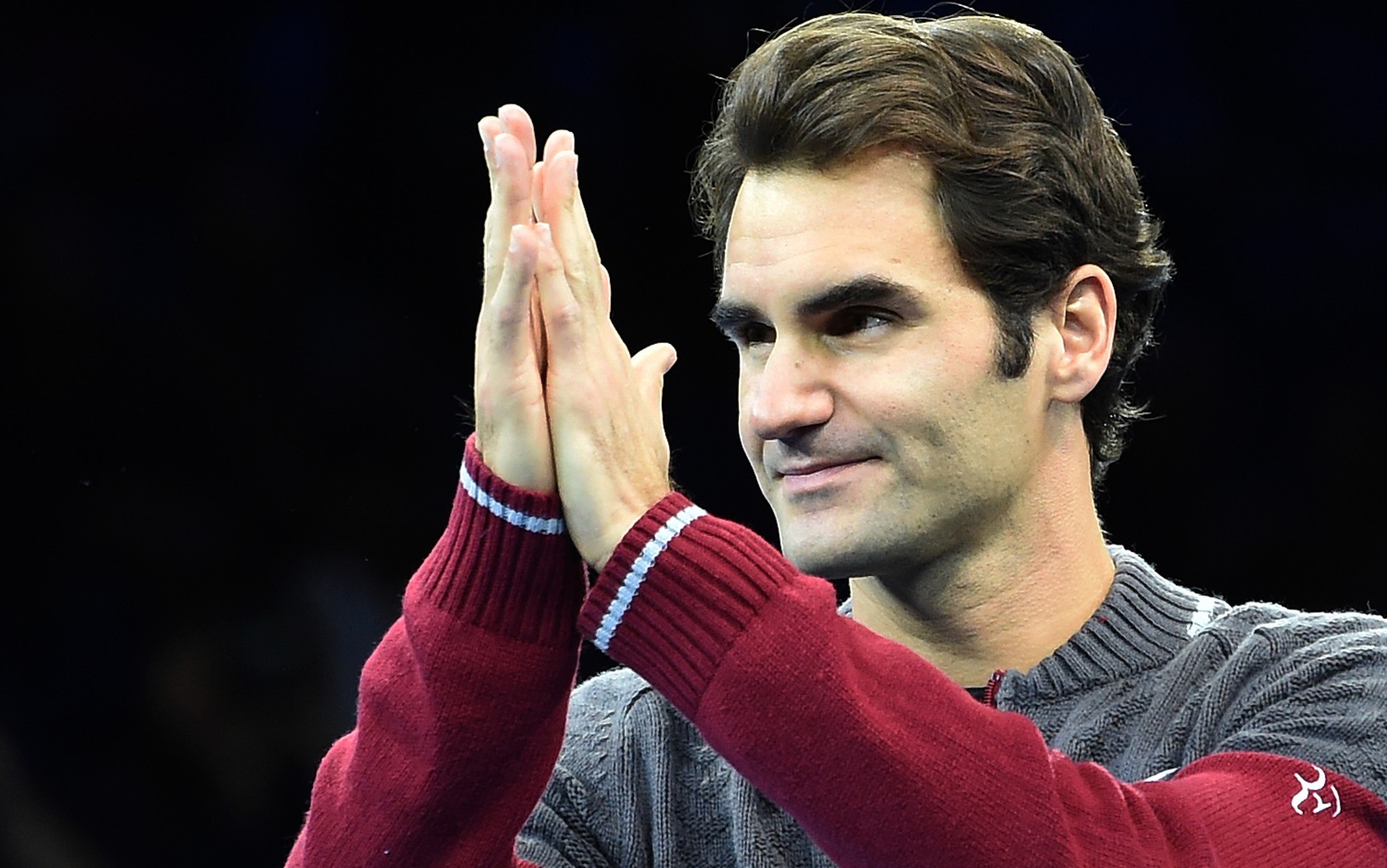 Roger Federer sa divákom