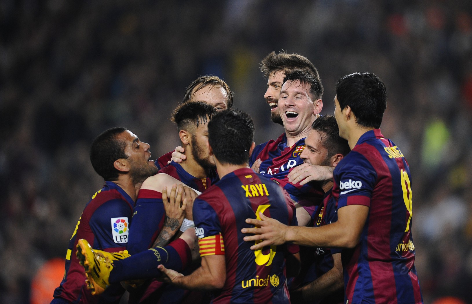 Lionel Messi oslavuje so