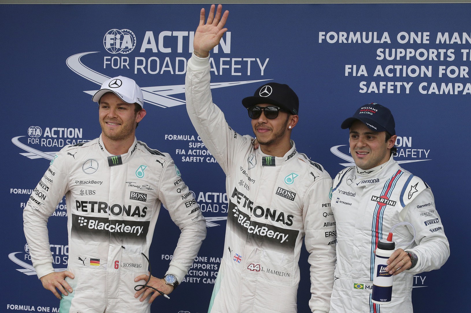 Zľava: Nico Rosberg, Lewis