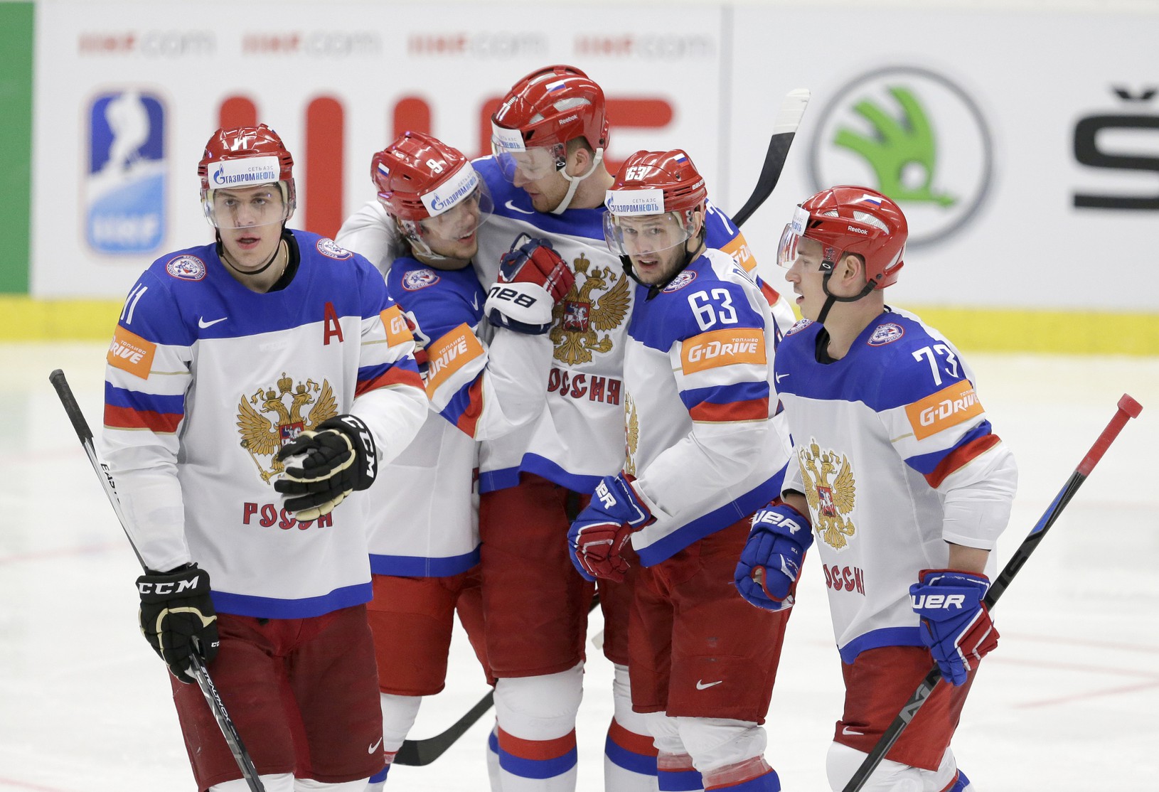 Gólové oslavy hokejistov Ruska
