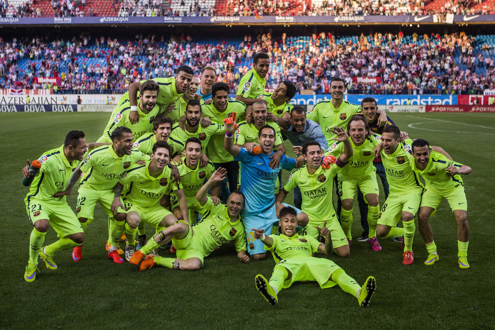 Radosť hráčov Barcelony