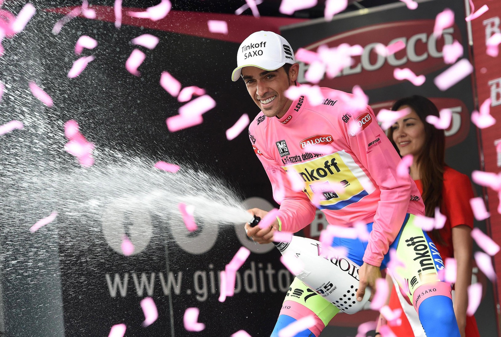 Alberto Contador v ružovom