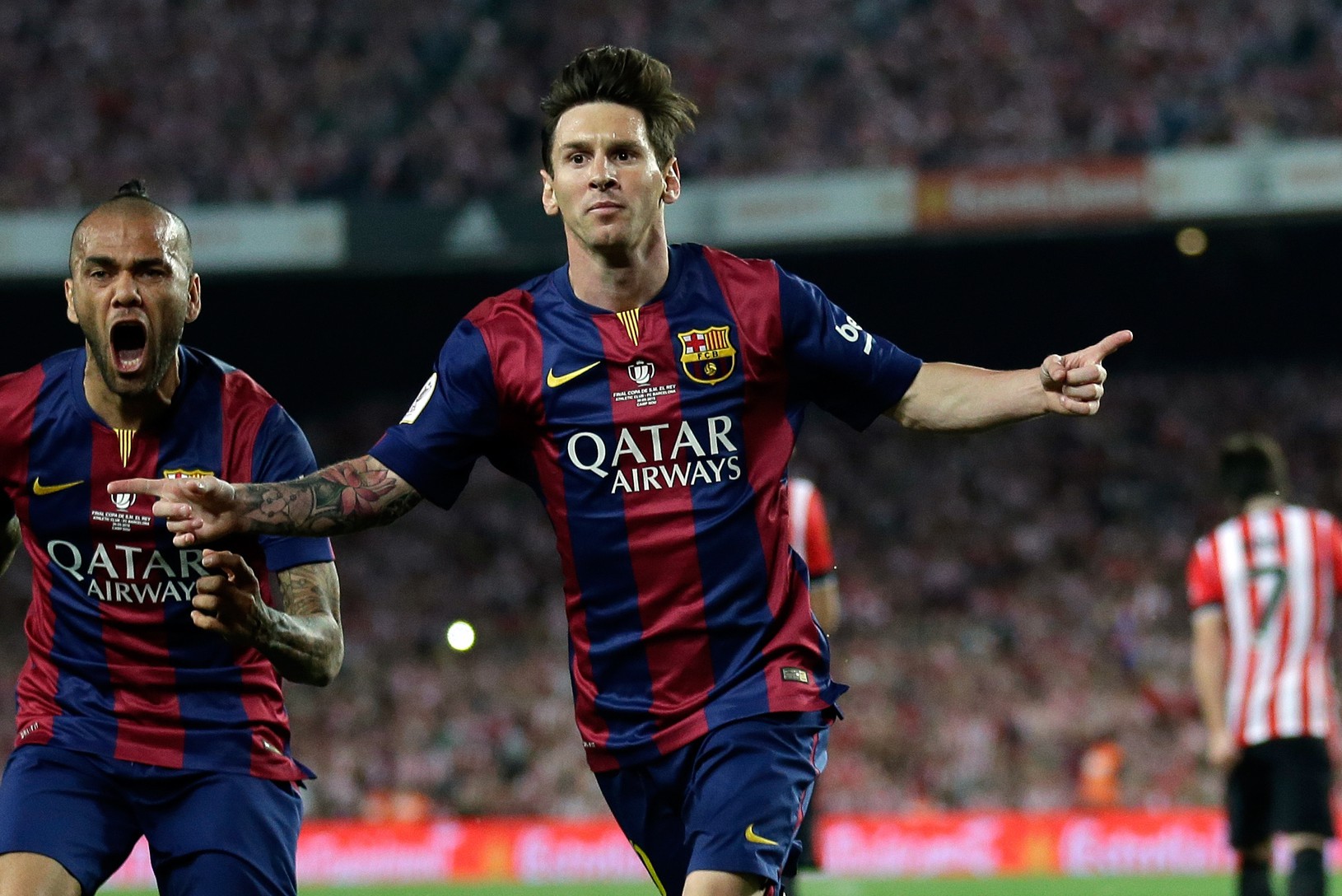 Lionel Messi oslavuje otvárací