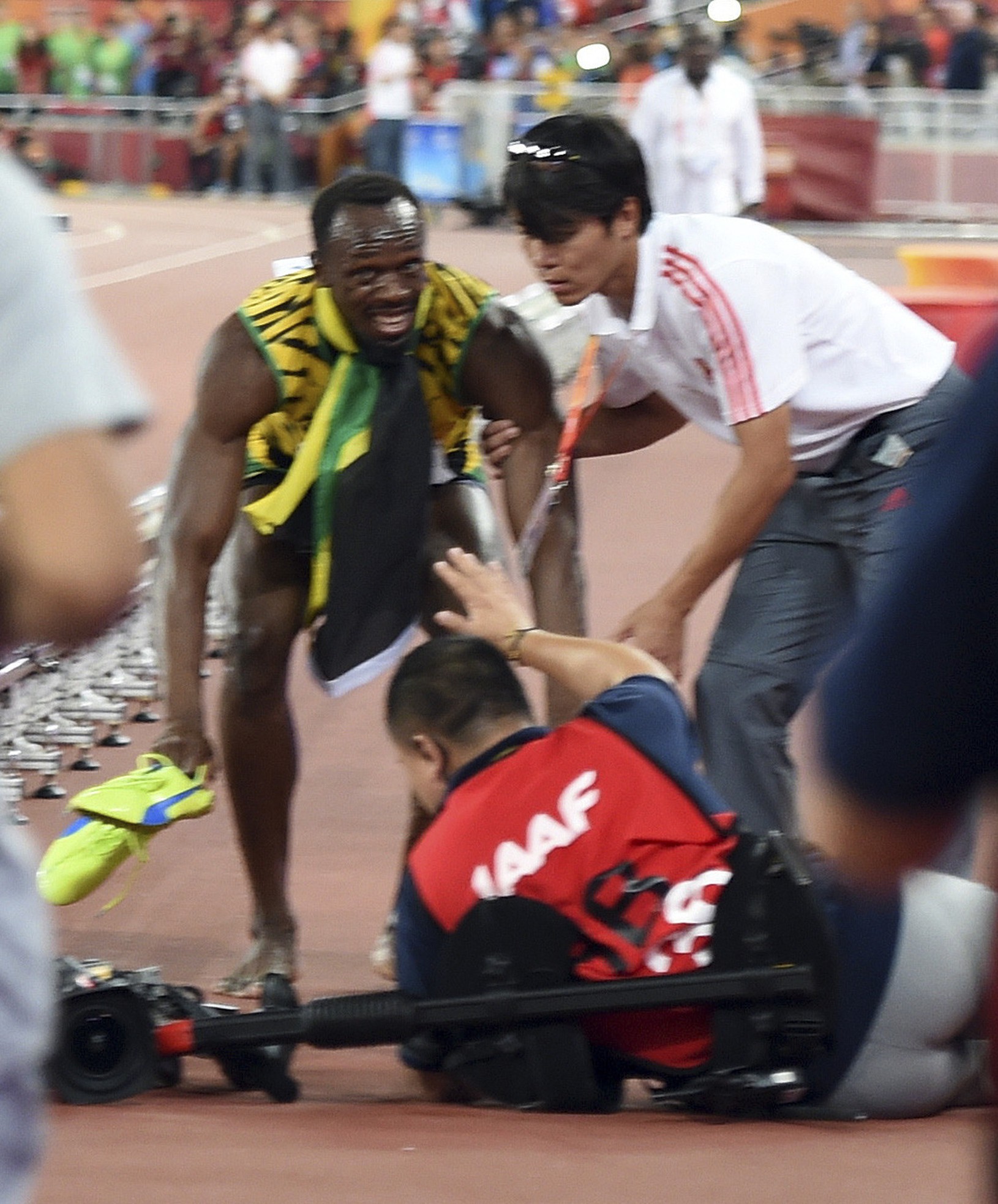 Usain Bolt po nepríjemnej