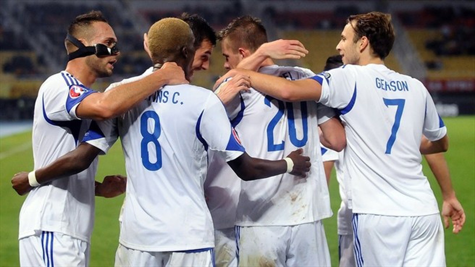 Gólové oslavy futbalistov Luxemburska