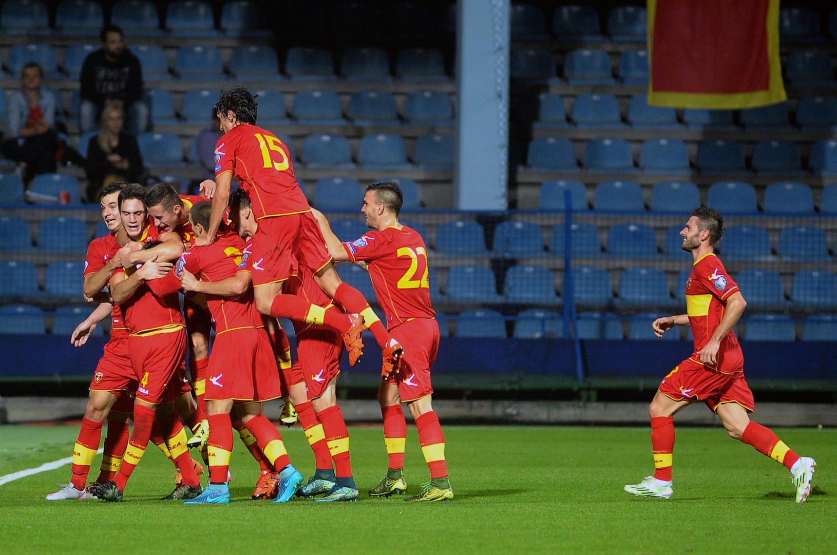 Radosť hráčov Montenegra