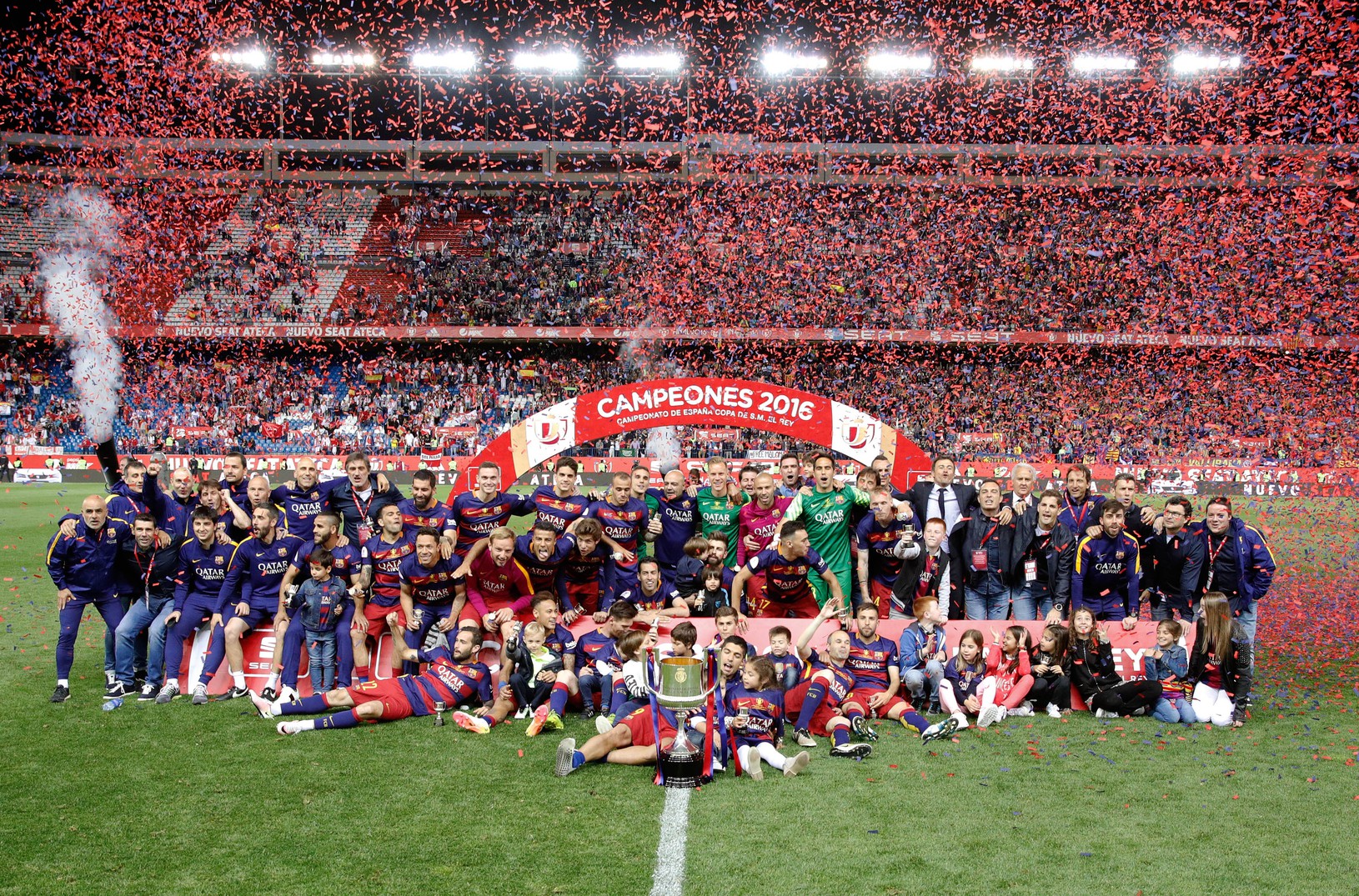 Oslavy hráčov Barcelony po
