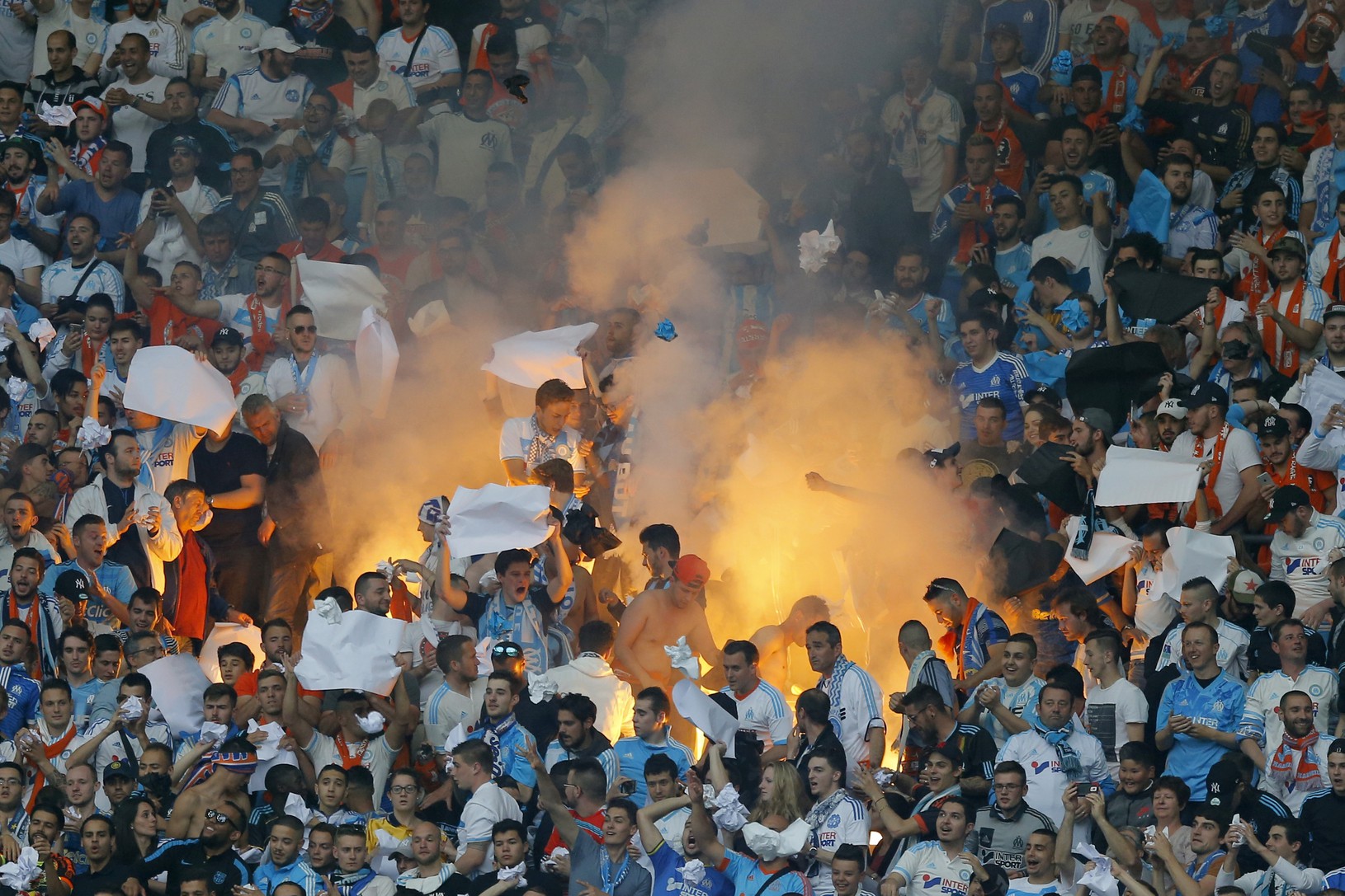 Fanúšikovia Marseille počas pohárového