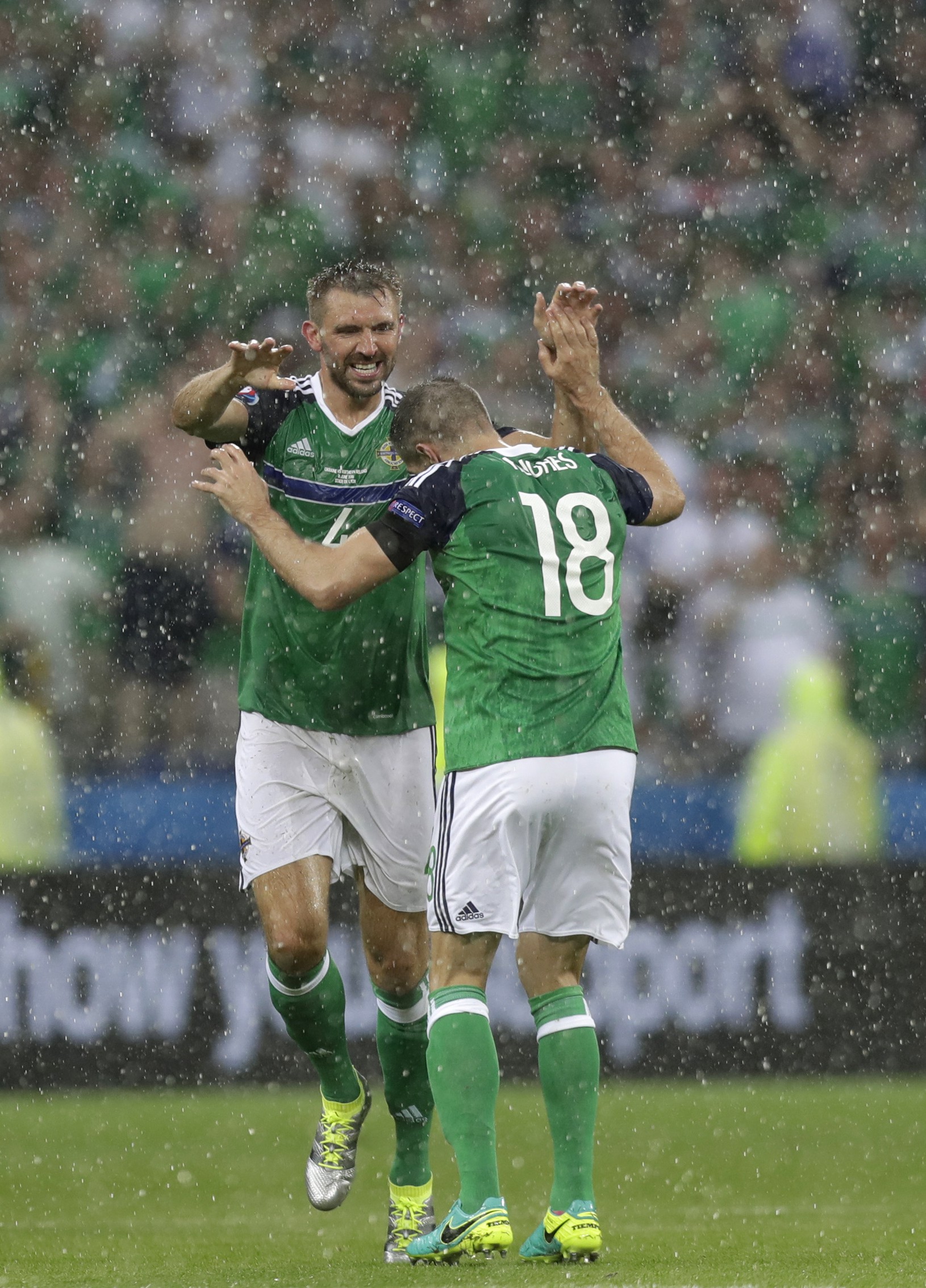 Gareth McAuley so spoluhráčom