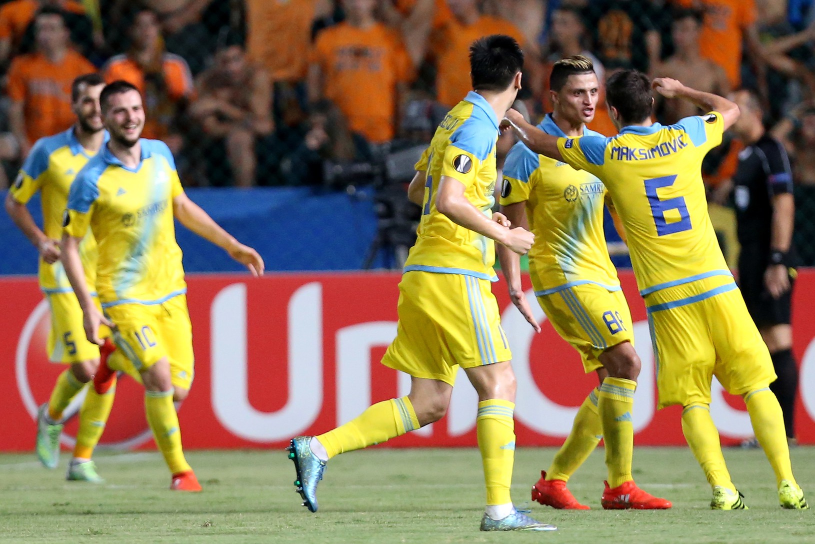 Hráči FK Astana oslavujú