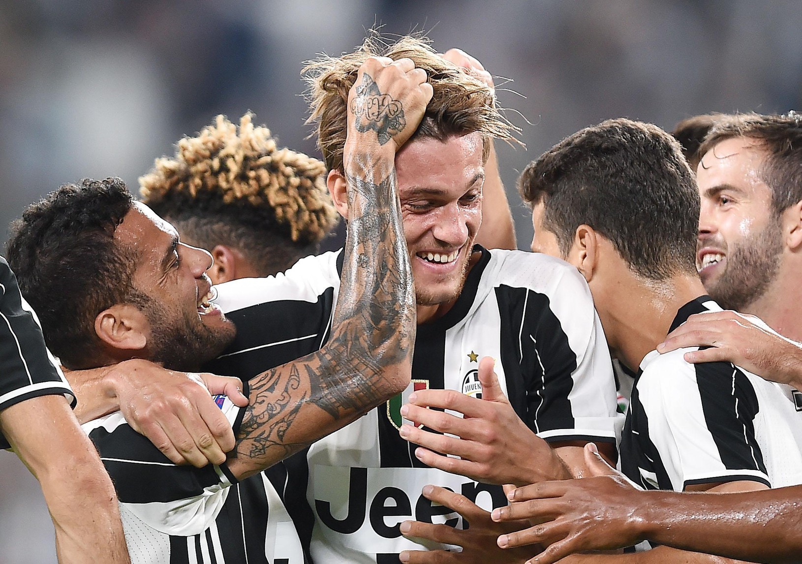 Radosť hráčov Juventusu Turín