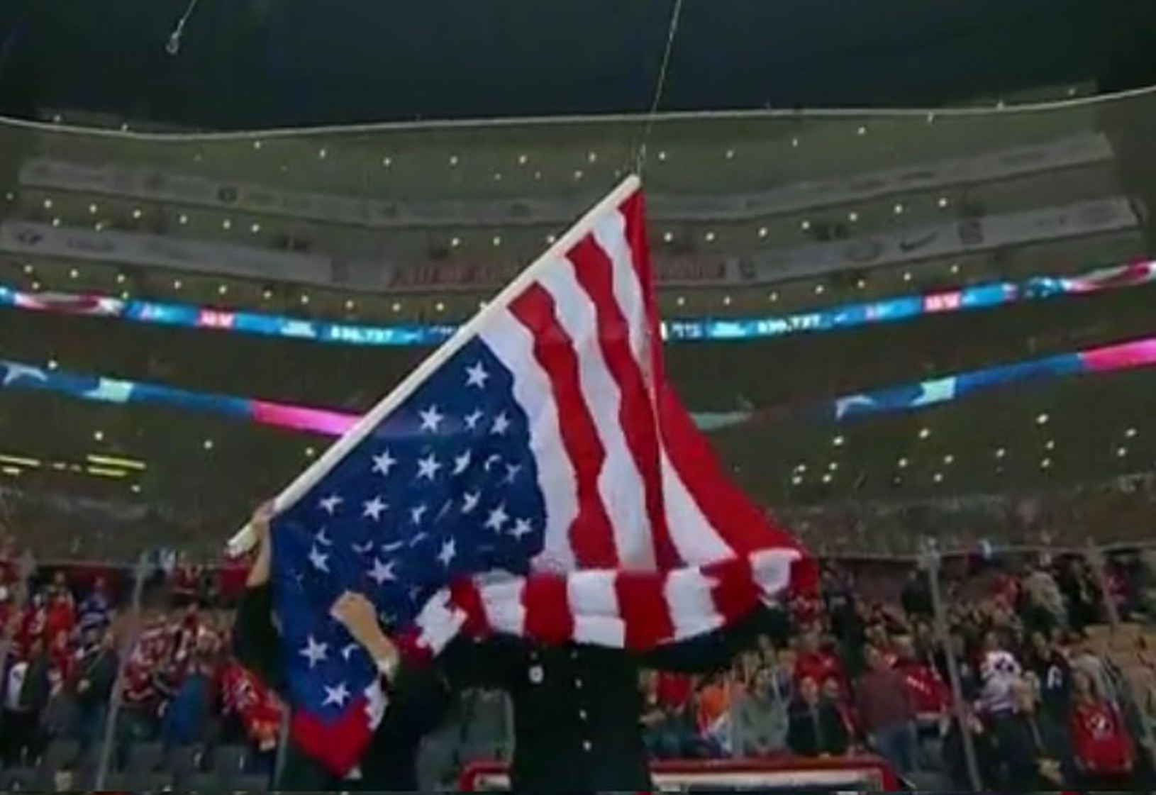 Trapas s americkou vlajkou