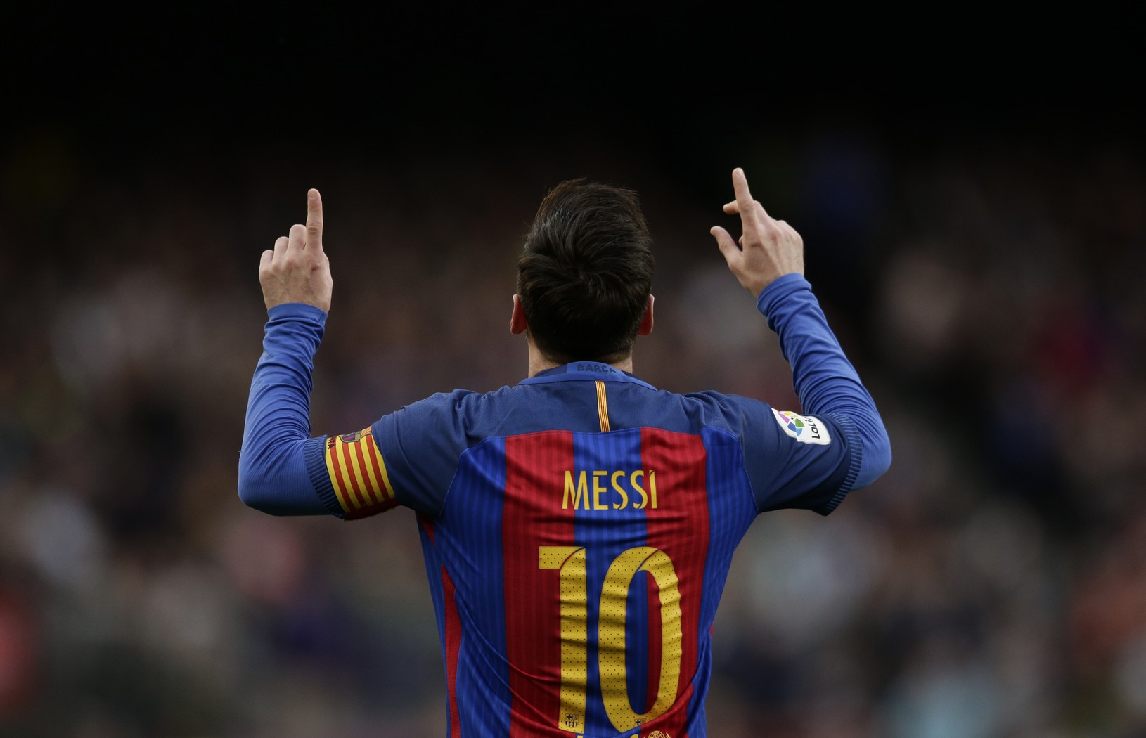 Lionel Messi oslavuje strelený