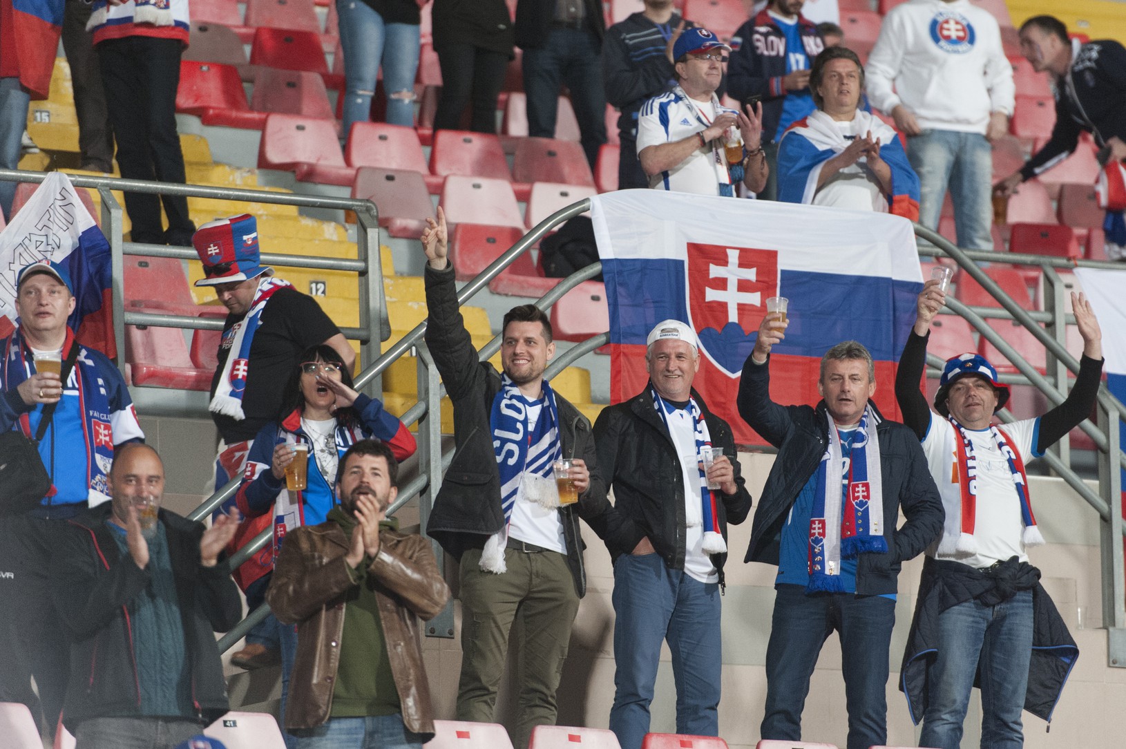 Slovenskí fanúšikovia v hľadisku