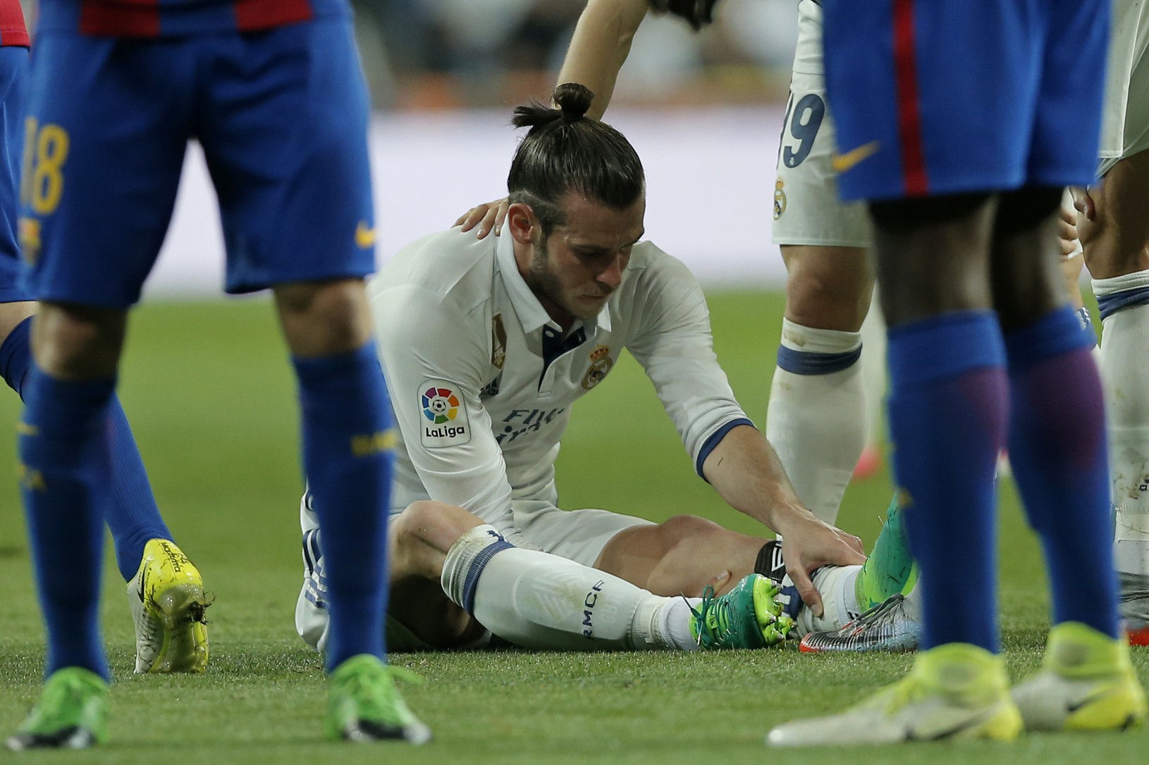 Zranený Gareth Bale počas
