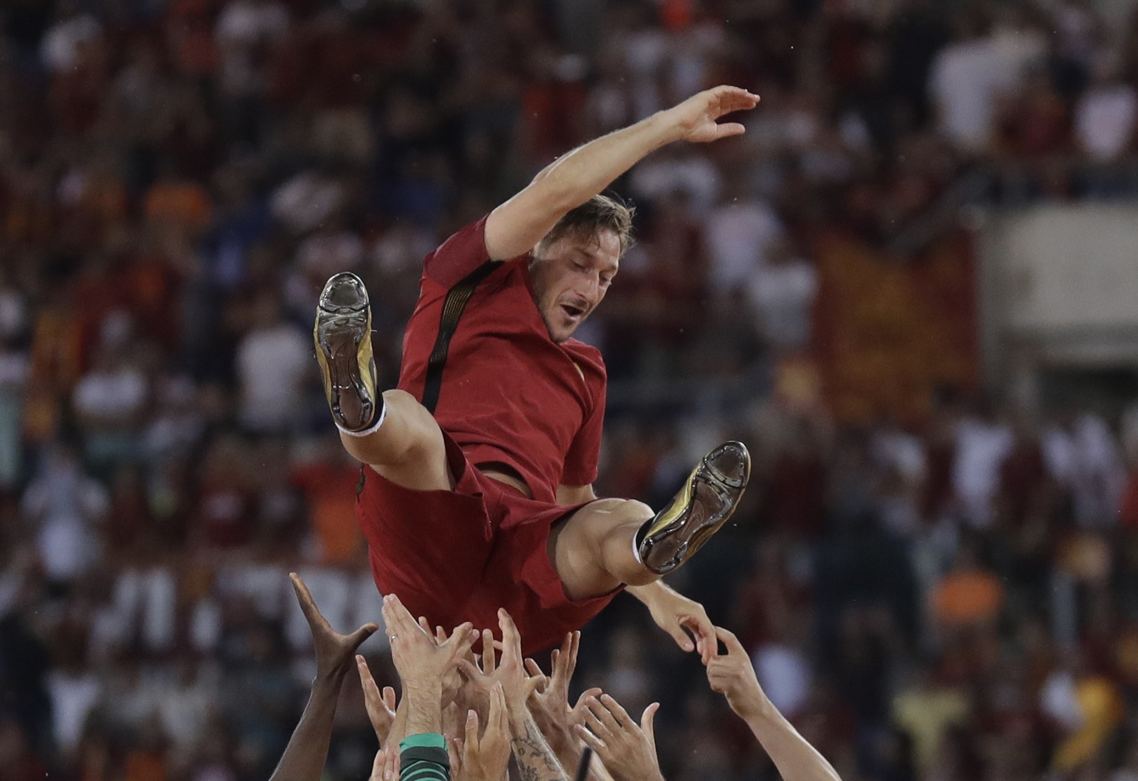 Francesco Totti počas rozlúčky