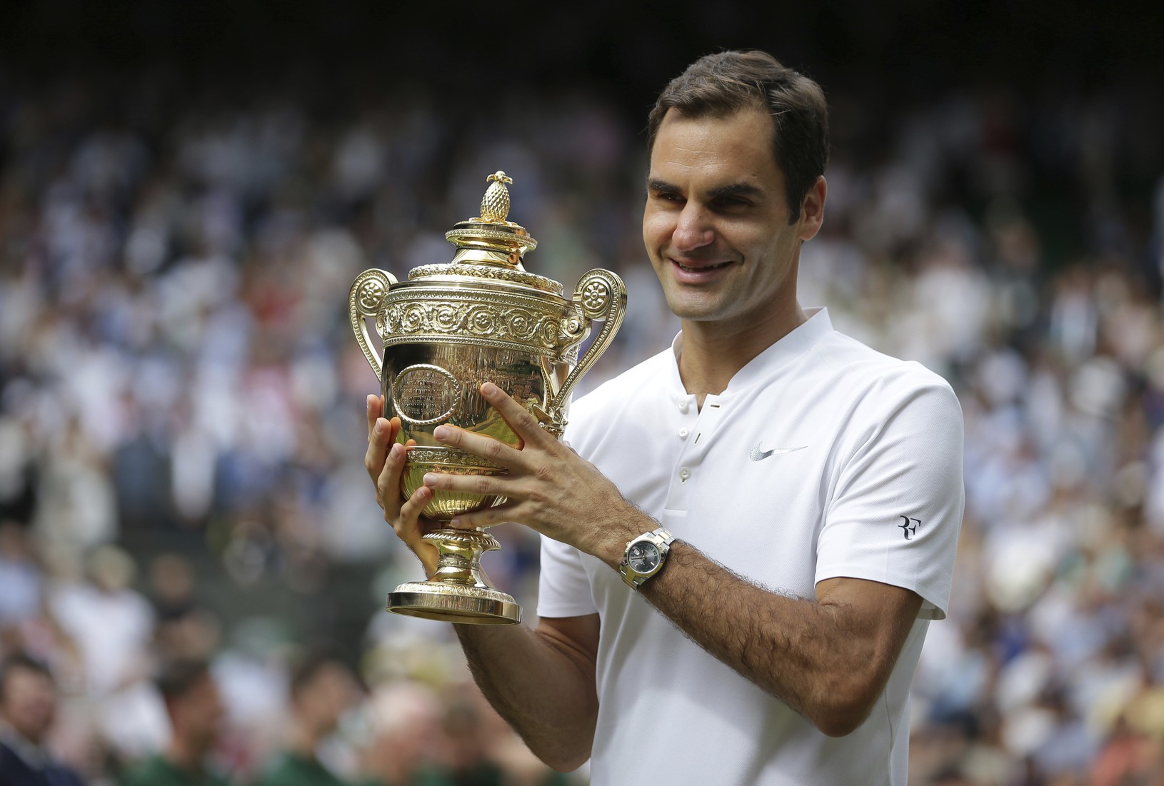 vajčiar Roger Federer pózuje