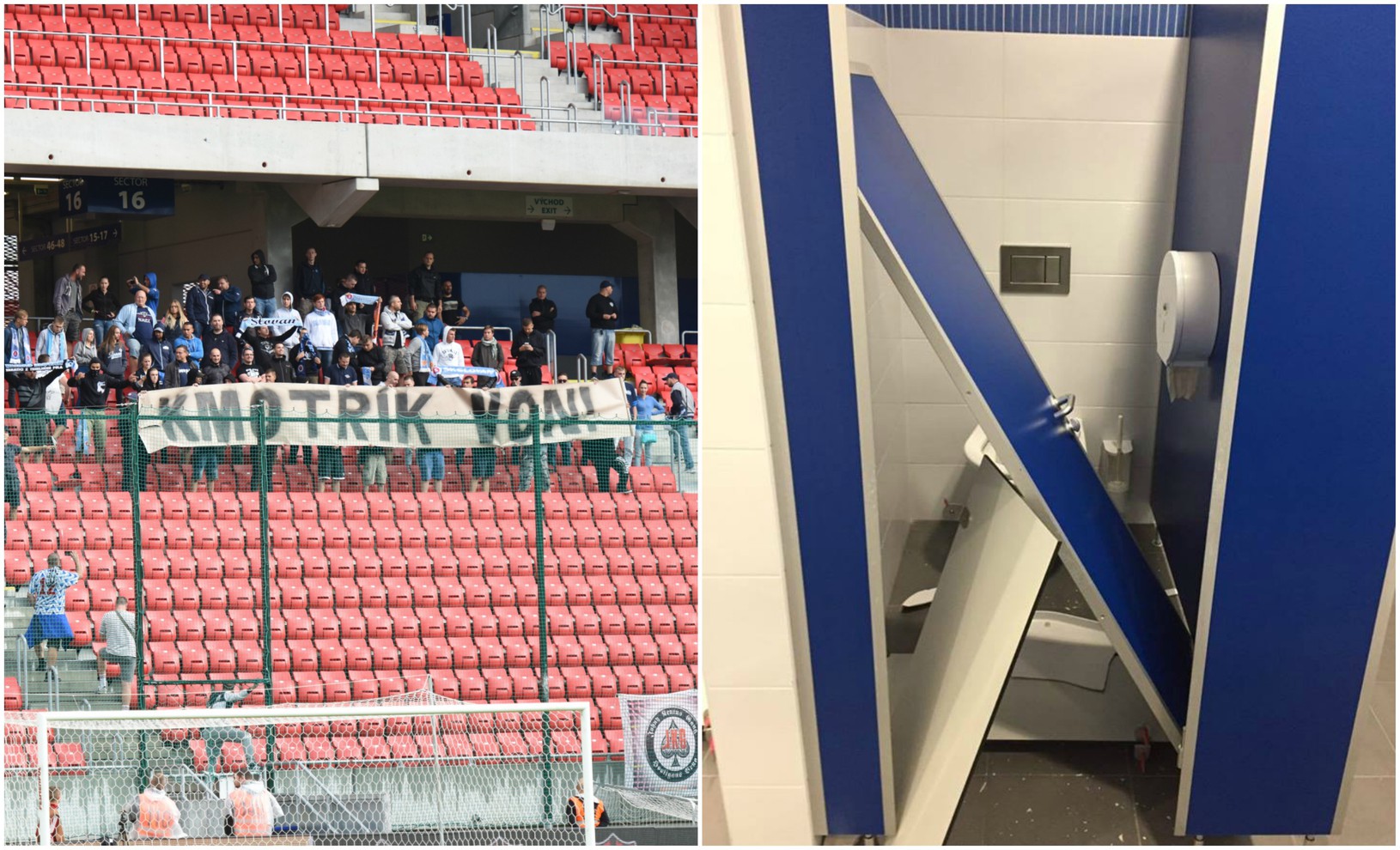 Fanúšikovia Slovana ničili štadión