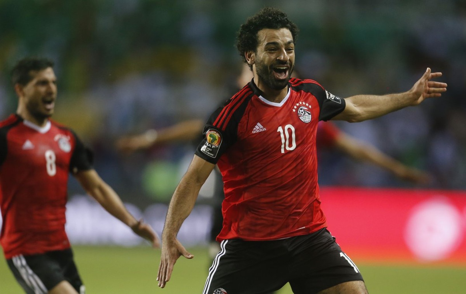 Mohamed Salah oslavuje gól
