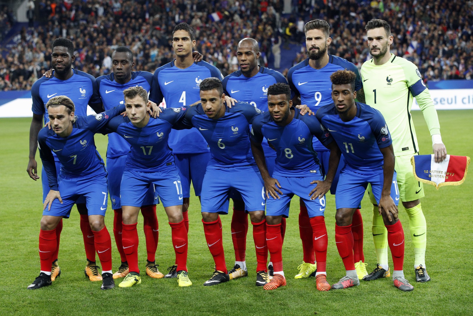 Francúzska reprezentácia pred zápasom