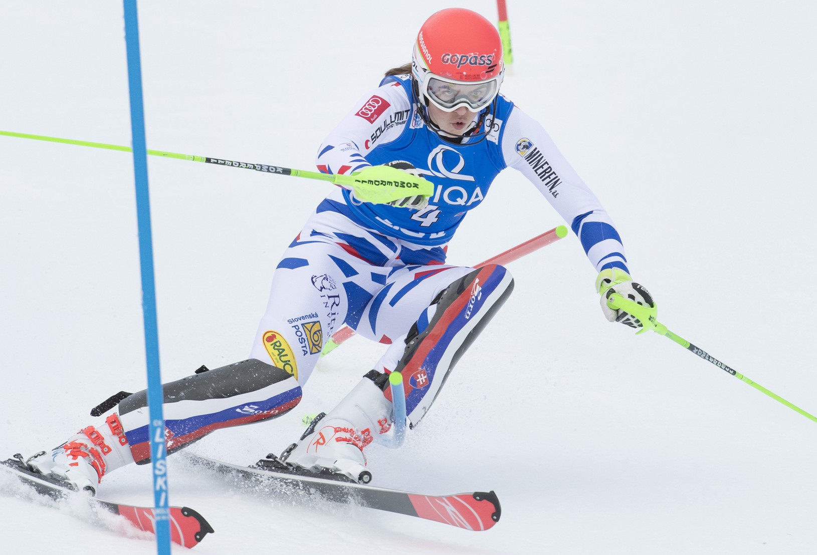 Petra Vlhová počas slalomu